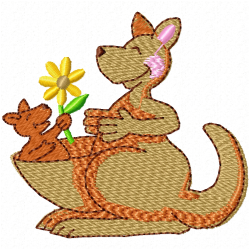 Kangaroo Embroidery Design 12 Kangaroo Embroidery Design 12
